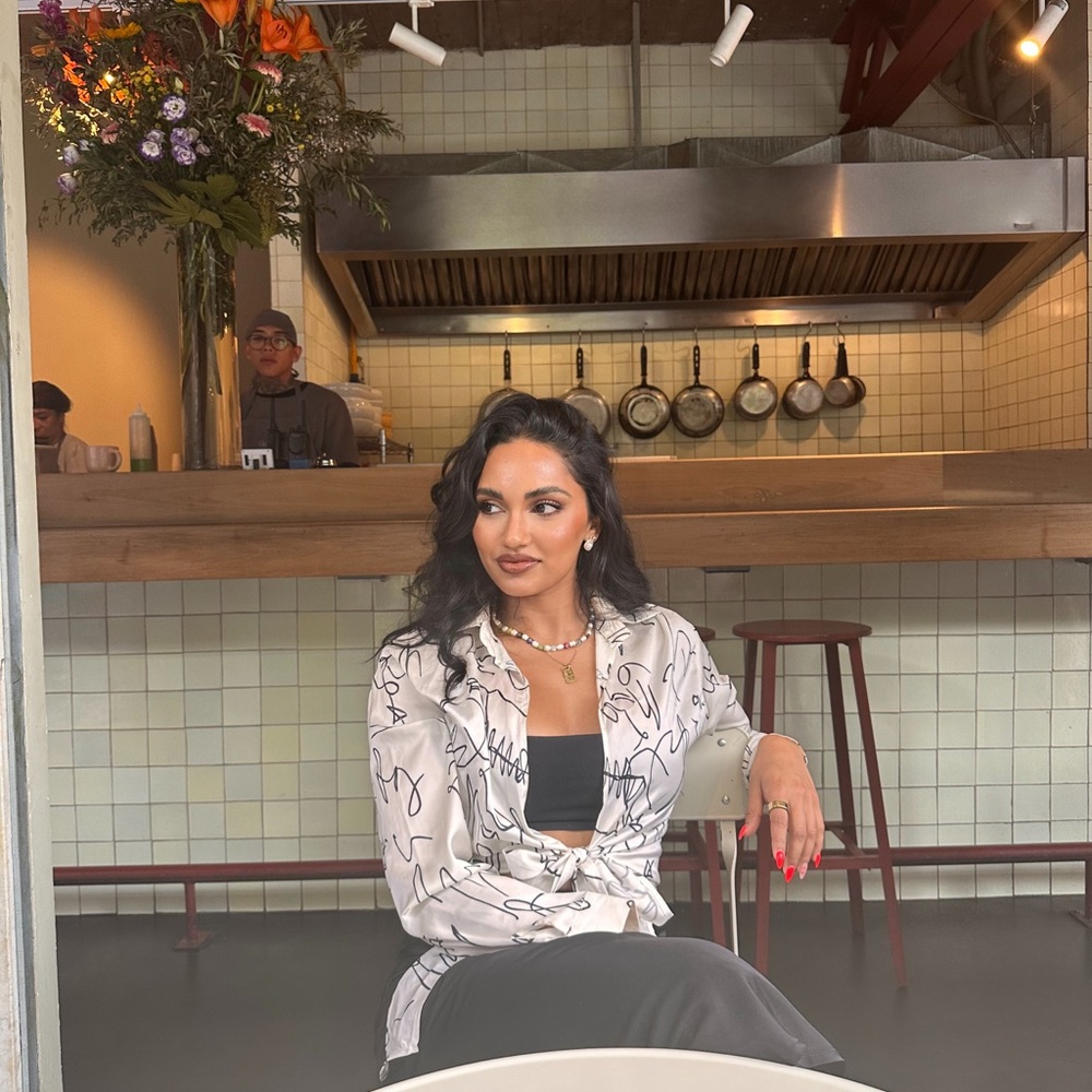 12th Tribe Black and White Tie Top